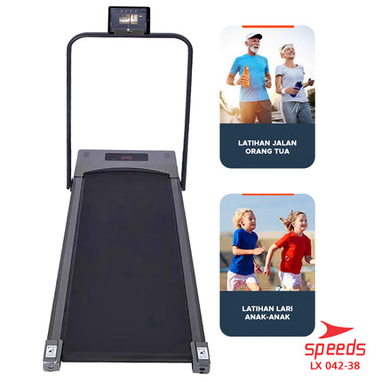 SPEEDS Treadmill Elektrik Walking Pad Treadmil Listrik Alat Olahraga Rumah Alat Fitness Gym 042-38