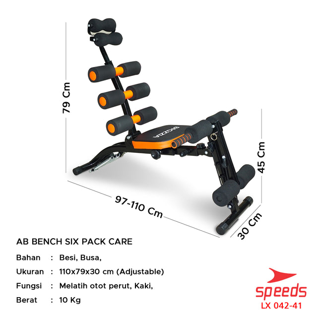 SPEEDS Dumbell Sit Up Bench Alat Fitness Gym Kursi Dumbell Kursi Multifungsi Ab Bench 042-41