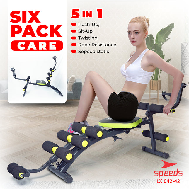 SPEEDS Sit Up Bench Six Pack Care 5in1 Alat Olahraga Gym Fitness Multifungsi 042-42