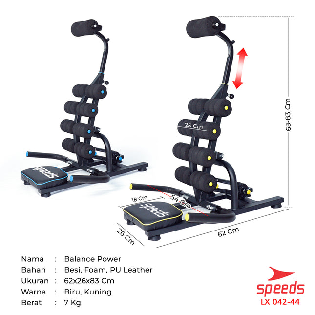 SPEEDS Balance Power Gym Fitness Alat Olahraga Punggung Portable 042-44