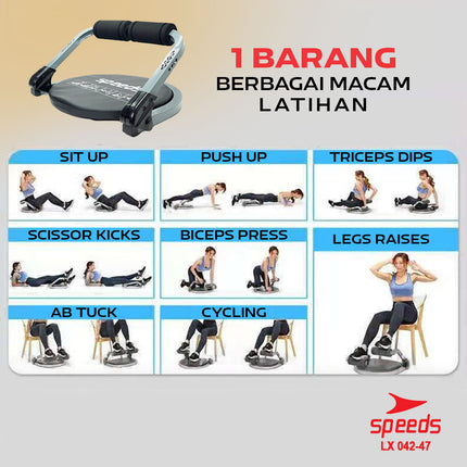 SPEEDS Ab Core 8in1 Alat Gym Rumahan Fitness Olahraga Power Portable 042-47