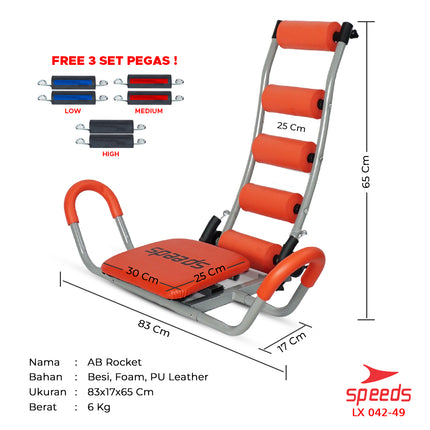 SPEEDS Ab Rocket Exercise Balance Power Gym Fitness Back Exercise Equipment 042-49