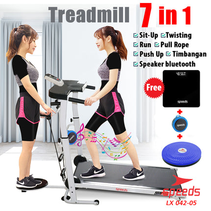 SPEEDS Treadmill Manual MultiFungsi Treadmill Untuk Lari Olahraga 7 in 1 042-5