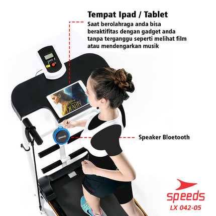 SPEEDS Treadmill Manual MultiFungsi Treadmill Untuk Lari Olahraga 7 in 1 042-5