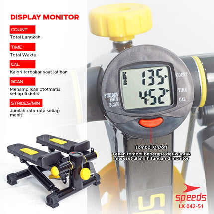 SPEEDS Sport Fitness Equipment Stepper Mini Hydraulic Stepper 042-51