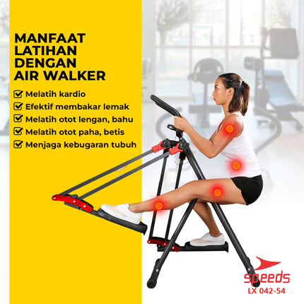 SPEEDS Sport Alat Olahraga Fitness Air Climber Gym Air Walker Olahraga Ayun Kaki Dilengkapi Display Count 042-54