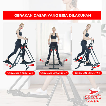 SPEEDS Sport Alat Olahraga Fitness Air Climber Gym Air Walker Olahraga Ayun Kaki Dilengkapi Display Count 042-54