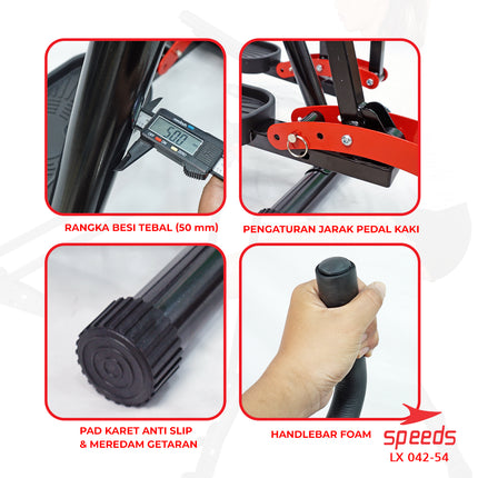 SPEEDS Sport Alat Olahraga Fitness Air Climber Gym Air Walker Olahraga Ayun Kaki Dilengkapi Display Count 042-54