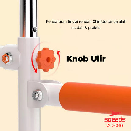 SPEEDS Pull Up Bar Power Tower Chin Up Bar Multifunction Alat Olahraga Pull Up 042-55