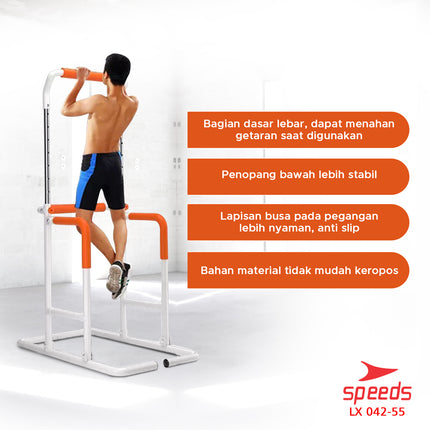 SPEEDS Pull Up Bar Power Tower Chin Up Bar Multifunction Alat Olahraga Pull Up 042-55