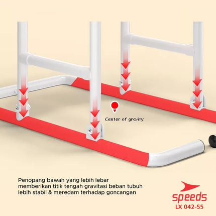 SPEEDS Pull Up Bar Power Tower Chin Up Bar Multifunction Alat Olahraga Pull Up 042-55