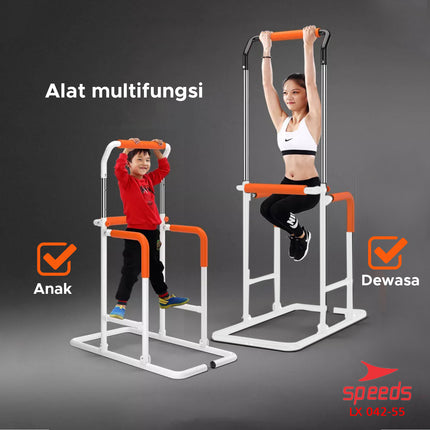 SPEEDS Pull Up Bar Power Tower Chin Up Bar Multifunction Alat Olahraga Pull Up 042-55