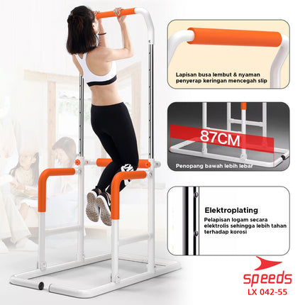 SPEEDS Pull Up Bar Power Tower Chin Up Bar Multifunction Alat Olahraga Pull Up 042-55