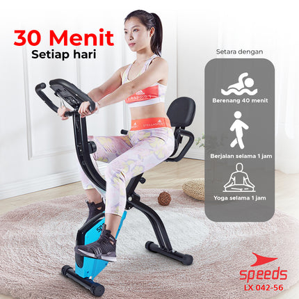 SPEEDS Alat Fitness Kardio Sepeda Statis Dalam Ruangan Magnetic Excerise Bike 042-56