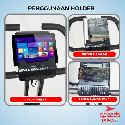 SPEEDS Alat Fitness Kardio Sepeda Statis Dalam Ruangan Magnetic Excerise Bike 042-56