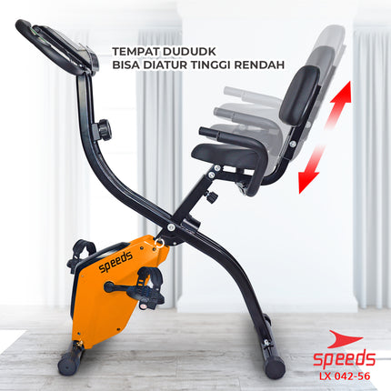 SPEEDS Alat Fitness Kardio Sepeda Statis Dalam Ruangan Magnetic Excerise Bike 042-56