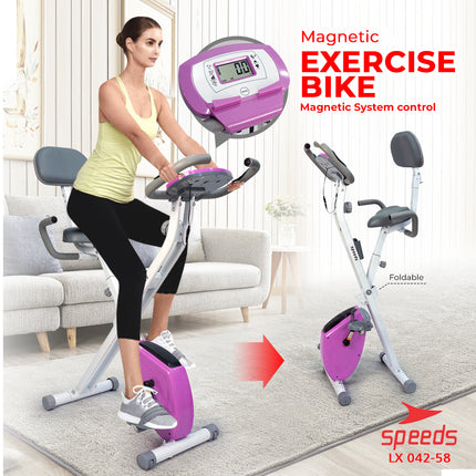 SPEEDS Sport Static Indoor Bike Magnetic Exercise Bike + LCD Screen Fitness Equipment Gym 042-58
