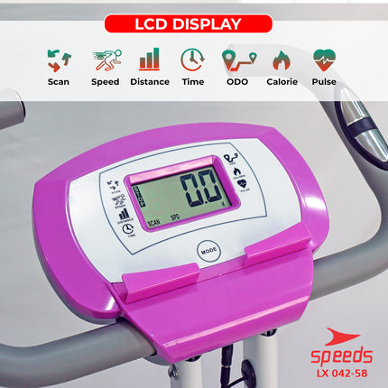 SPEEDS Sport Static Indoor Bike Magnetic Exercise Bike + LCD Screen Fitness Equipment Gym 042-58