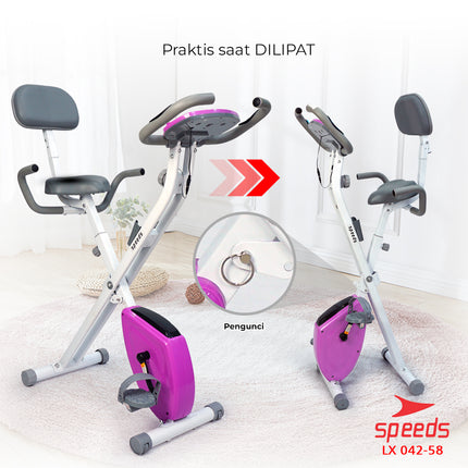 SPEEDS Sport Static Indoor Bike Magnetic Exercise Bike + LCD Screen Fitness Equipment Gym 042-58