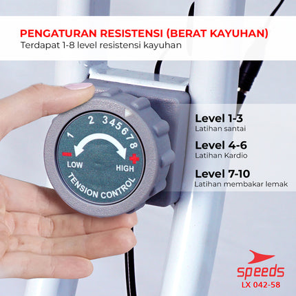 SPEEDS Sport Static Indoor Bike Magnetic Exercise Bike + LCD Screen Fitness Equipment Gym 042-58