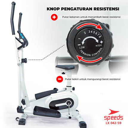 SPEEDS Sport Sepeda Magnetic Bike Elliptical Bike Sepeda Gym Olahraga 042-59