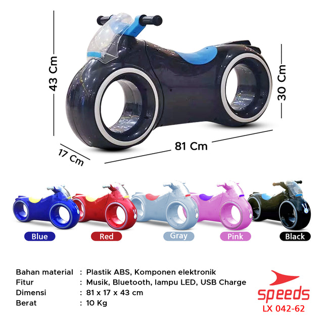 SPEEDS Kids Toy Bicycle Kids Motorcycle Kids Rocking Horse Mini Balance Bike Standard 042-62