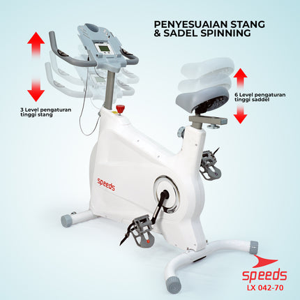 SPEEDS Sports Magnetic Fitness Bicycle Indoor Exercise Gym Fitness Spinning Bike 042-70