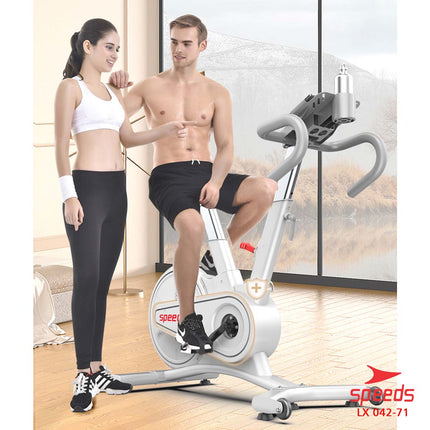 SPEEDS Sports Magnetic Stationary Bicycle Exercise Bike Spinning Bike Belt Fitness Bike 042-71