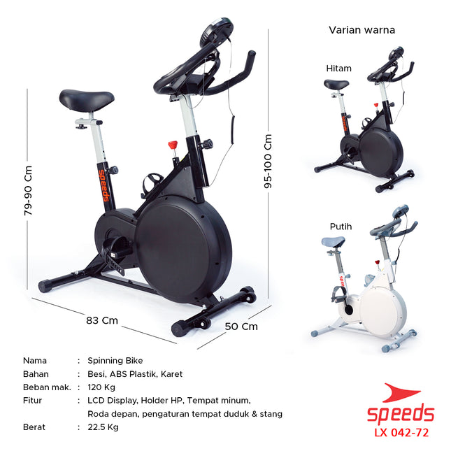 SPEEDS Sport Sepeda Statis Magnetic Bike Exercise Bike Olahraga Rumah Gym Fitness 042-72