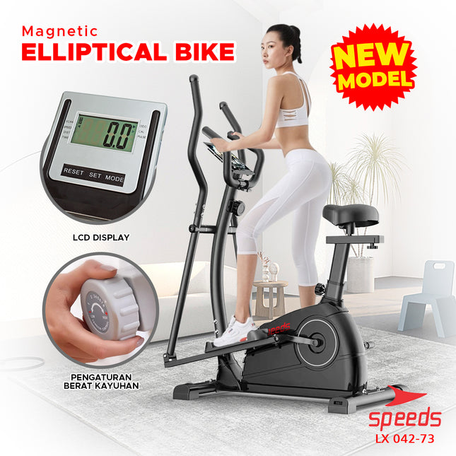 SPEEDS Sport Sepeda Statis Elliptical Bike Sepeda Gym Fitness Magnetic Bike 042-73