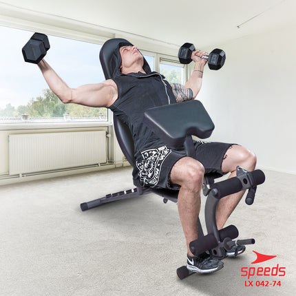 SPEEDS Sport Fitness Bench Multifunctional Gym Exercise Equipment Adjustable Sit-Up Bench Fitness Equipment 042-74
