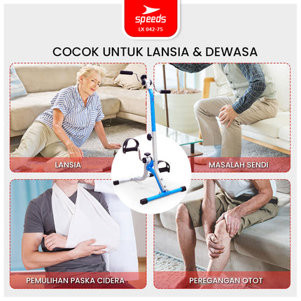 SPEEDS Pedal Exerciser Sepeda Statis Terapi Untuk Kaki dan Tangan Dual Exerciser Fisioterapi 042-75