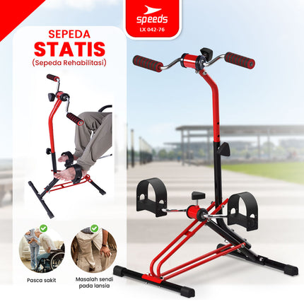 SPEEDS Pedal Exerciser Sepeda Statis Terapi Mini Kaki dan Tangan Dual Exerciser Fisioterapi Stroke 042-76