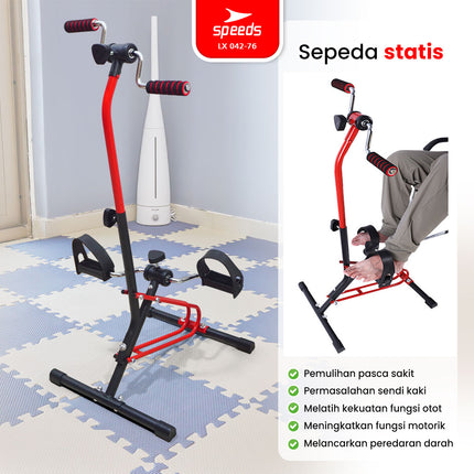 SPEEDS Pedal Exerciser Sepeda Statis Terapi Mini Kaki dan Tangan Dual Exerciser Fisioterapi Stroke 042-76