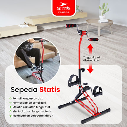 SPEEDS Pedal Exerciser Sepeda Statis Terapi Mini Kaki dan Tangan Dual Exerciser Fisioterapi Stroke 042-76