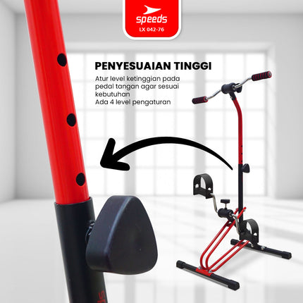 SPEEDS Pedal Exerciser Sepeda Statis Terapi Mini Kaki dan Tangan Dual Exerciser Fisioterapi Stroke 042-76