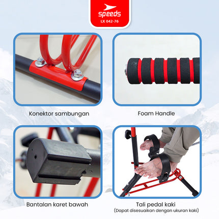 SPEEDS Pedal Exerciser Sepeda Statis Terapi Mini Kaki dan Tangan Dual Exerciser Fisioterapi Stroke 042-76
