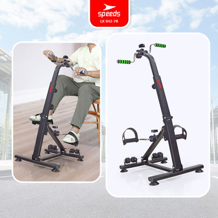 SPEEDS Pedal Exerciser Stationary Bike Therapy for Legs and Hands Dual Exerciser Physiotherapy Stroke 042-78