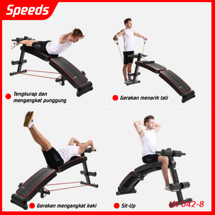 SPEEDS SIT UP BENCH BOARD 2 in 1 SIX PACK BOARD FITNESS EQUIPMENT Dumbbell Bench Equipment 042-8