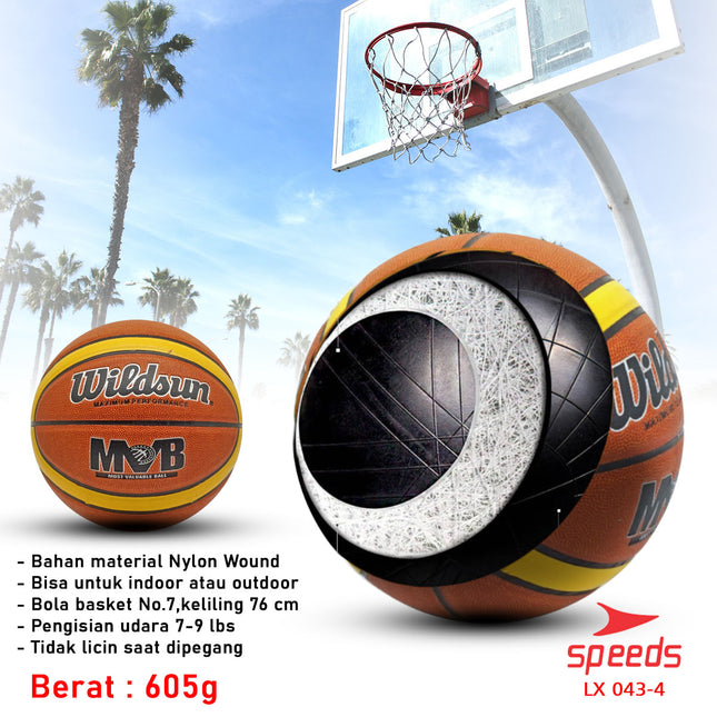 SPEEDS Bola Basket Olahraga Basketball Rubber LX 043-4