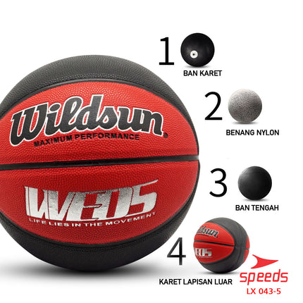 SPEEDS Basketball Original Wildsun Natural Rubber 043-5