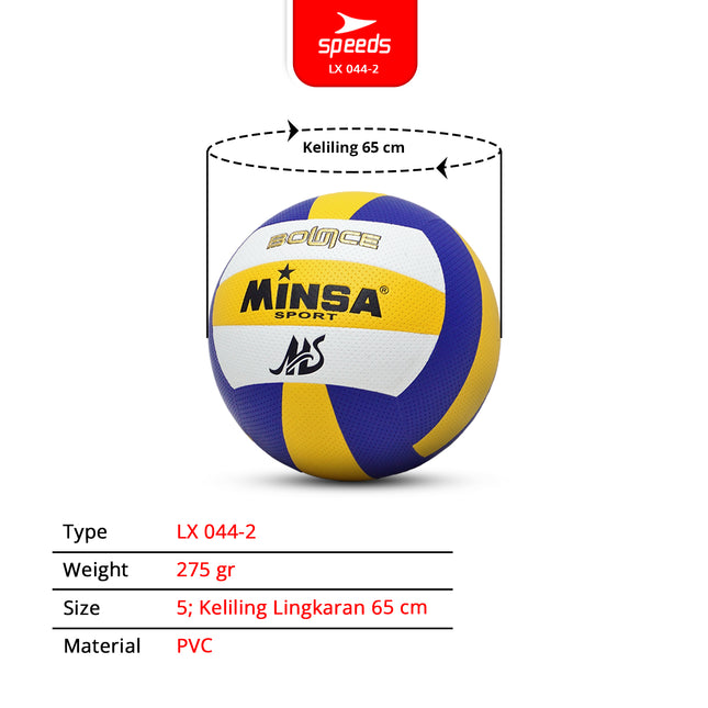 SPEEDS Bola Voli Voli Pantai Lapangan Bola Ukuran Size 5 Volleyball Olahraga 5 FIVB Empuk Pantulan Kuat 044-2