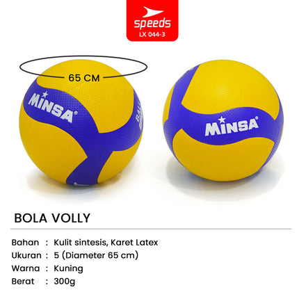 SPEEDS Bola Voli Voley Voli Size 5 Volleyball Voly Lapangan Bola Ukuran 5 FIVB Pantulan Volley Olahraga 044-3