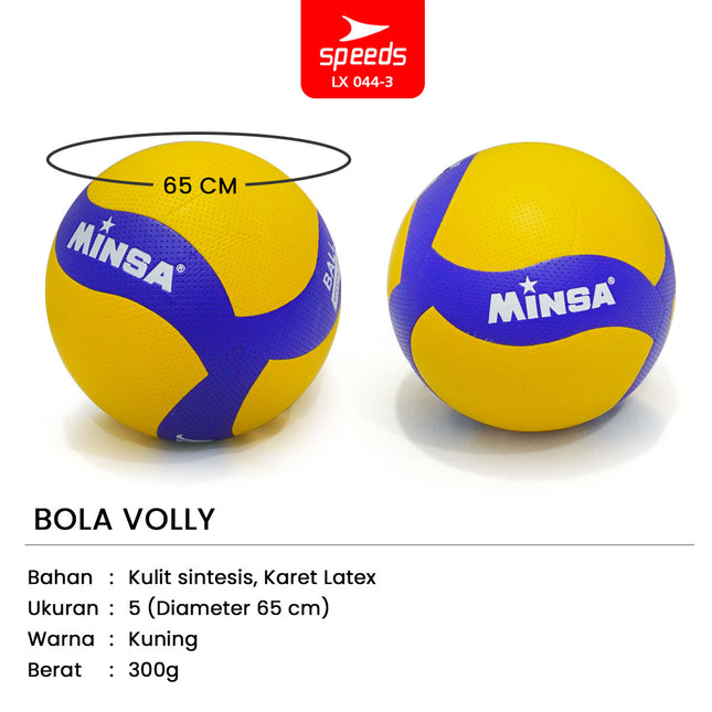 SPEEDS Bola Voli Voley Voli Size 5 Volleyball Voly Lapangan Bola Ukuran 5 FIVB Pantulan Volley Olahraga 044-3
