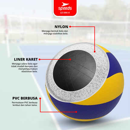 SPEEDS Volleyball Size 5 Original Volleyball Sports Beach Volleyball Court Ball Size 5 FIVB Strong Bounce 044-4