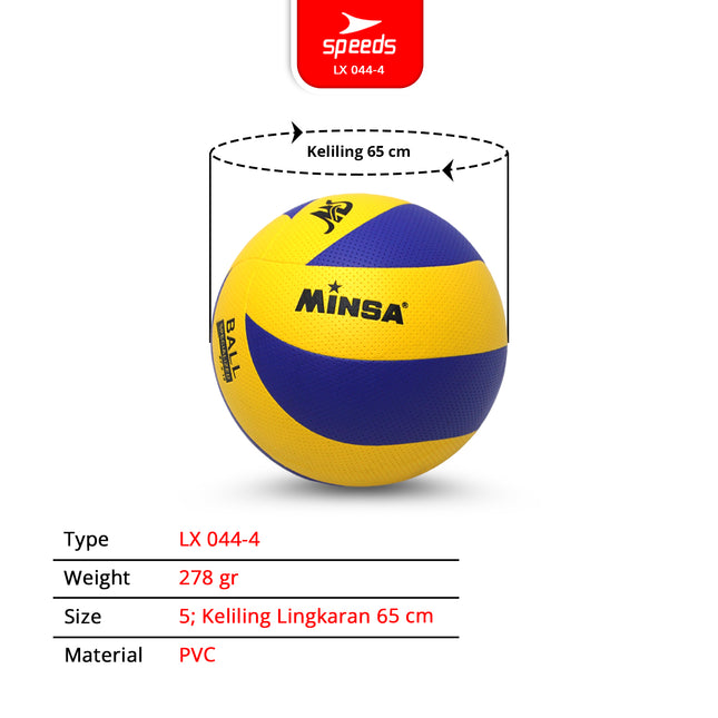 SPEEDS Bola Voli Size 5 Volleyball Voly Original Volley Olahraga Voli Pantai Lapangan Bola Ukuran 5 FIVB Pantulan Kuat 044-4