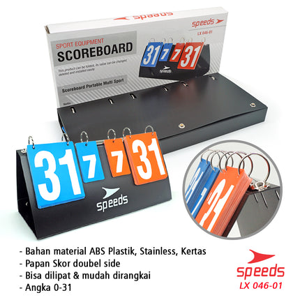 SPEEDS Score Board / Papan Skor untuk Futsal / Sepak Bola, DLL. Original Import berkualitas 046-1