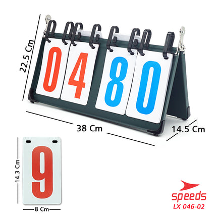 SPEEDS Score Board / Papan Skor 4 digit untuk Futsal / Sepak Bola, Original Import berkualitas 046-2