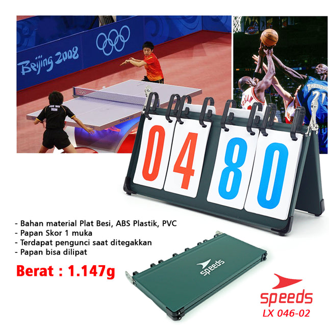 SPEEDS Score Board / 4-digit Scoreboard for Futsal / Football, Original High-Quality Import 046-2
