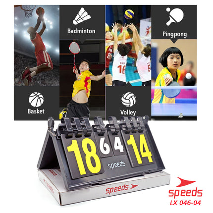 SPEEDS Score Board / Papan Skor / Papan Score 4 Digit Portable Untuk Olahraga LX 046-4